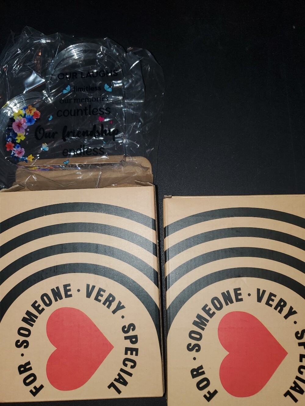 2 Friendship Heart Plaques